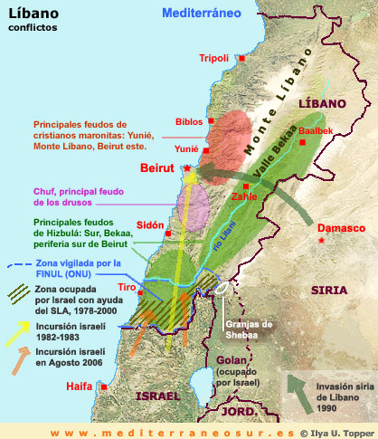 libano conflictos
