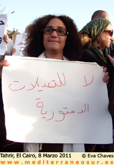 Manifestacin de mujeres en Tahrir, El Cairo