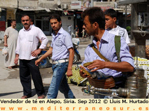 Un vendedor de t en Alepo