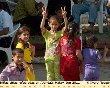 Niñas sirias refugiadas en Hatay