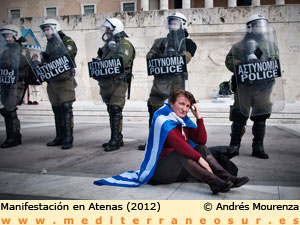 Manifestacin en Grecia