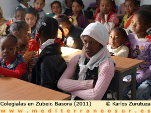 Colegialas negras en Basora