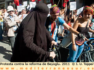 Protesta contra la reforma de Beyoglu