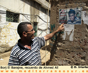 Foto de un niño electrocutado, Borj El Barajne, Libano