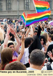 Manifestación gay en Bucarest