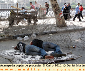 Protesta copta en El Cairo