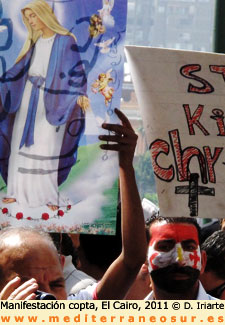 Manifestación copta, El Cairo