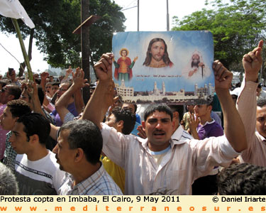 Manifestación copta, El Cairo