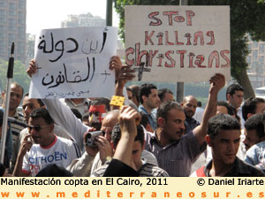 Protesta copta en El Cairo