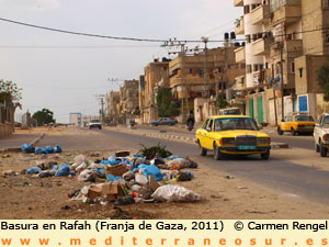 Basura en Rafah, Gaza