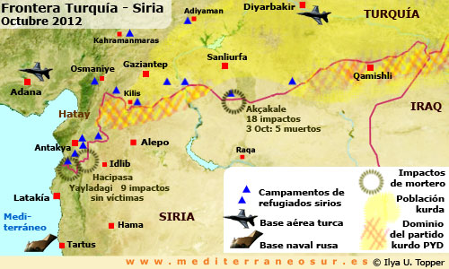 Frontera turco-siria, Oct 2012