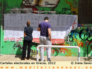 Campaa electoral en Grecia