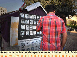 Acampada por los desaparecidos libanéses