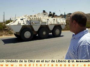 Blindado Naciones Unidas sur Líbano