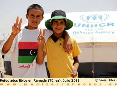 Refugiados libios en Remada