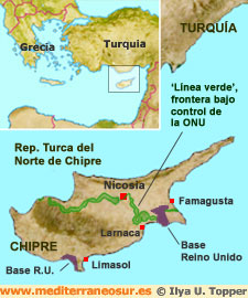 Mapa Chipre