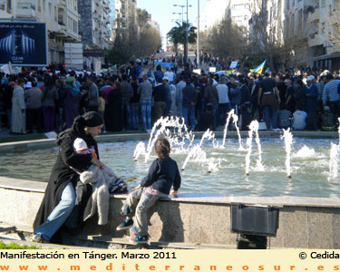 Protesta en Rabat