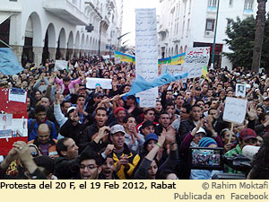 Marcha del 20 Febrero en Rabat