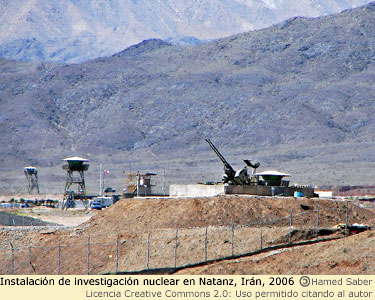 Instalación nuclear en Natanz, Irán