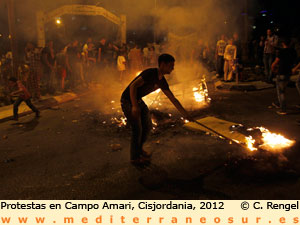 Protestas en Camp Amari