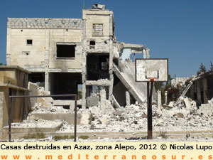 Ruinas en Azaz, Siria