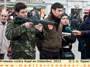 Protesta siria en Estambul