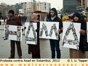 Protesta siria Estambul