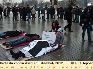 Protesta siria en Estambul
