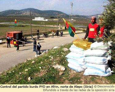 Control del PYD kurdo en Afrin, Siria