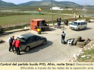 Control del PYD kurdo en Afrin, Siria
