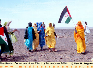 Manifestación saharaui