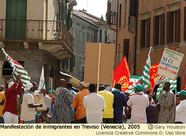 Inmigrantes en Treviso (Norte Italia)