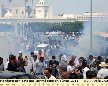 Manifestacin en Tnez. 2011.