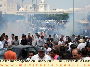 Gases lacrimógenos en Túnez
