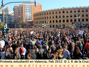 Manifestaciónen Valencia